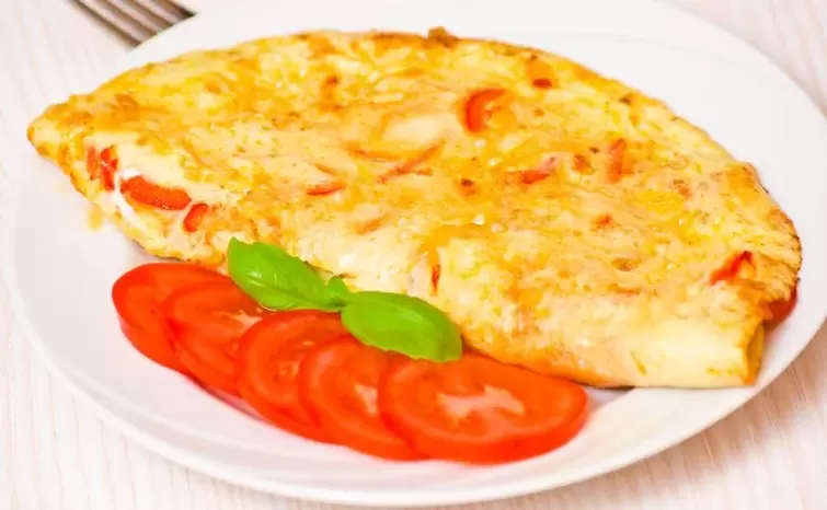 Omelet mat Tomaten fir eng Ee Diät